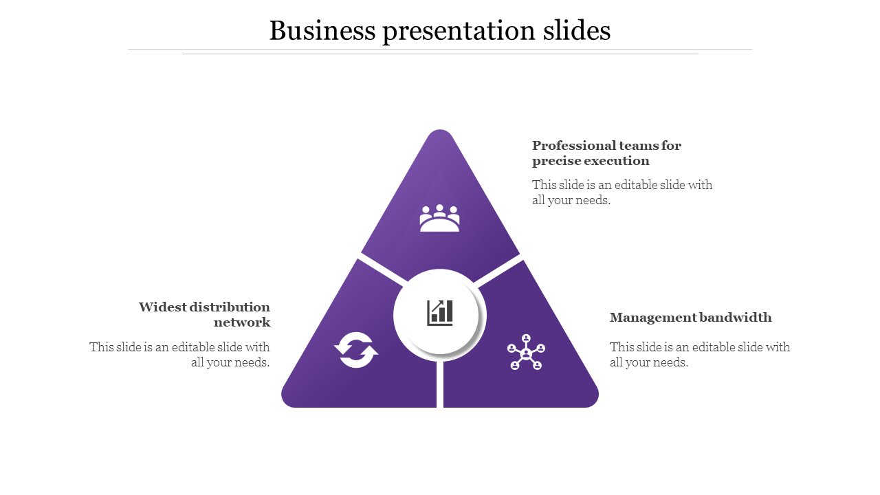 Free - Business Presentation Slides With Triangle Shaped